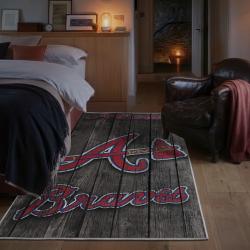 mlb atlanta braves area rug non slip baseball carpet home decor gift idea for fans bedroom ab152