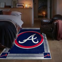 mlb atlanta braves area rug non slip baseball carpet home decor gift idea for fans bedroom ab155