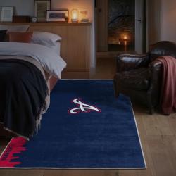 mlb atlanta braves area rug non slip baseball carpet home decor gift idea for fans bedroom ab16