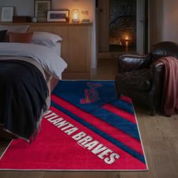 mlb atlanta braves area rug non slip baseball carpet home decor gift idea for fans bedroom ab167