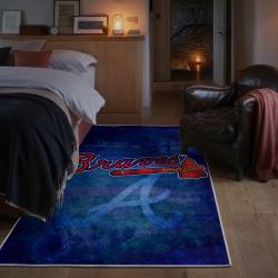 mlb atlanta braves area rug non slip baseball carpet home decor gift idea for fans bedroom ab17