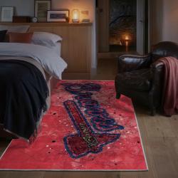 mlb atlanta braves area rug non slip baseball carpet home decor gift idea for fans bedroom ab171