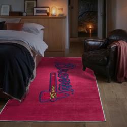 mlb atlanta braves area rug non slip baseball carpet home decor gift idea for fans bedroom ab175
