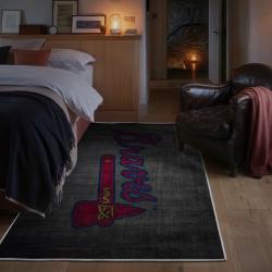 mlb atlanta braves area rug non slip baseball carpet home decor gift idea for fans bedroom ab176