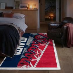 mlb atlanta braves area rug non slip baseball carpet home decor gift idea for fans bedroom ab180