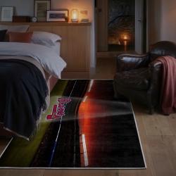 mlb atlanta braves area rug non slip baseball carpet home decor gift idea for fans bedroom ab186