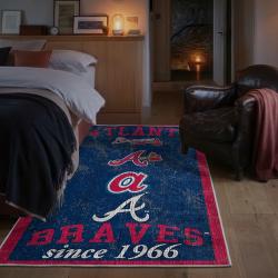 mlb atlanta braves area rug non slip baseball carpet home decor gift idea for fans bedroom ab189