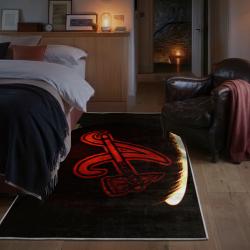 mlb atlanta braves area rug non slip baseball carpet home decor gift idea for fans bedroom ab25