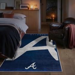 mlb atlanta braves area rug non slip baseball carpet home decor gift idea for fans bedroom ab32
