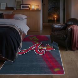 mlb atlanta braves area rug non slip baseball carpet home decor gift idea for fans bedroom ab33