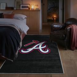 mlb atlanta braves area rug non slip baseball carpet home decor gift idea for fans bedroom ab41