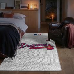 mlb atlanta braves area rug non slip baseball carpet home decor gift idea for fans bedroom ab44
