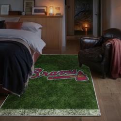 mlb atlanta braves area rug non slip baseball carpet home decor gift idea for fans bedroom ab54