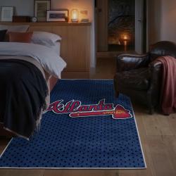 mlb atlanta braves area rug non slip baseball carpet home decor gift idea for fans bedroom ab56