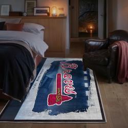 mlb atlanta braves area rug non slip baseball carpet home decor gift idea for fans bedroom ab6