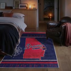 mlb atlanta braves area rug non slip baseball carpet home decor gift idea for fans bedroom ab61