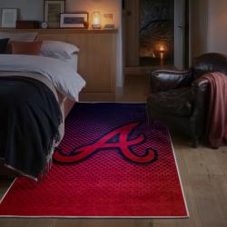 mlb atlanta braves area rug non slip baseball carpet home decor gift idea for fans bedroom ab7