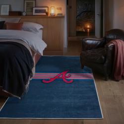 mlb atlanta braves area rug non slip baseball carpet home decor gift idea for fans bedroom ab72