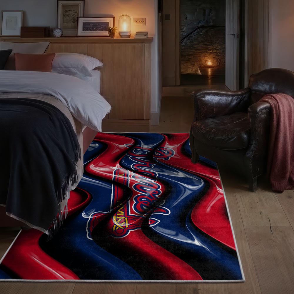 MLB Atlanta Braves Area Rug Non-Slip Baseball Carpet Home Decor Gift Idea For Fans AB84 1 mlb atlanta braves area rug non slip baseball carpet home decor gift idea for fans bedroom ab84