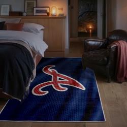 mlb atlanta braves area rug non slip baseball carpet home decor gift idea for fans bedroom ab9