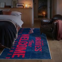 mlb atlanta braves area rug non slip baseball carpet home decor gift idea for fans bedroom ab93