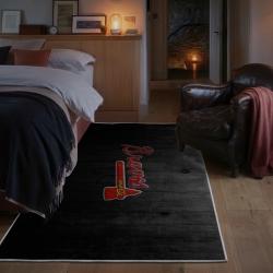 mlb atlanta braves area rug non slip baseball carpet home decor gift idea for fans bedroom ab94