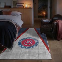 mlb atlanta braves area rug non slip baseball carpet home decor gift idea for fans bedroom ab95