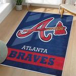 mlb atlanta braves area rug non slip baseball carpet home decor gift idea for fans living room ab101