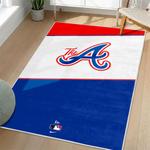 mlb atlanta braves area rug non slip baseball carpet home decor gift idea for fans living room ab108