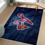 mlb atlanta braves area rug non slip baseball carpet home decor gift idea for fans living room ab115
