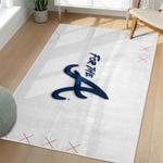mlb atlanta braves area rug non slip baseball carpet home decor gift idea for fans living room ab123