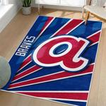 mlb atlanta braves area rug non slip baseball carpet home decor gift idea for fans living room ab125