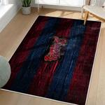 mlb atlanta braves area rug non slip baseball carpet home decor gift idea for fans living room ab129