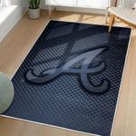 mlb atlanta braves area rug non slip baseball carpet home decor gift idea for fans living room ab134