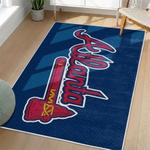 mlb atlanta braves area rug non slip baseball carpet home decor gift idea for fans living room ab136