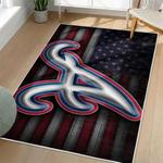 mlb atlanta braves area rug non slip baseball carpet home decor gift idea for fans living room ab138