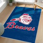 mlb atlanta braves area rug non slip baseball carpet home decor gift idea for fans living room ab139