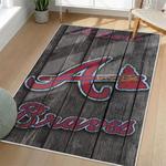 mlb atlanta braves area rug non slip baseball carpet home decor gift idea for fans living room ab152