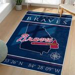 mlb atlanta braves area rug non slip baseball carpet home decor gift idea for fans living room ab154