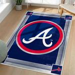 mlb atlanta braves area rug non slip baseball carpet home decor gift idea for fans living room ab155