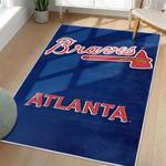 mlb atlanta braves area rug non slip baseball carpet home decor gift idea for fans living room ab158