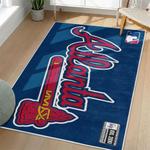mlb atlanta braves area rug non slip baseball carpet home decor gift idea for fans living room ab159