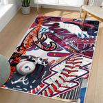 mlb atlanta braves area rug non slip baseball carpet home decor gift idea for fans living room ab160