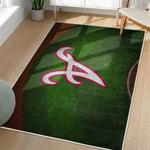 mlb atlanta braves area rug non slip baseball carpet home decor gift idea for fans living room ab161