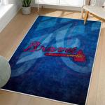 mlb atlanta braves area rug non slip baseball carpet home decor gift idea for fans living room ab162