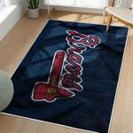 mlb atlanta braves area rug non slip baseball carpet home decor gift idea for fans living room ab163