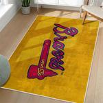 mlb atlanta braves area rug non slip baseball carpet home decor gift idea for fans living room ab164