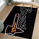 mlb atlanta braves area rug non slip baseball carpet home decor gift idea for fans living room ab168