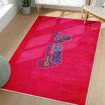 mlb atlanta braves area rug non slip baseball carpet home decor gift idea for fans living room ab174