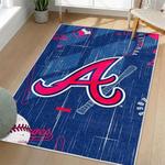 mlb atlanta braves area rug non slip baseball carpet home decor gift idea for fans living room ab181